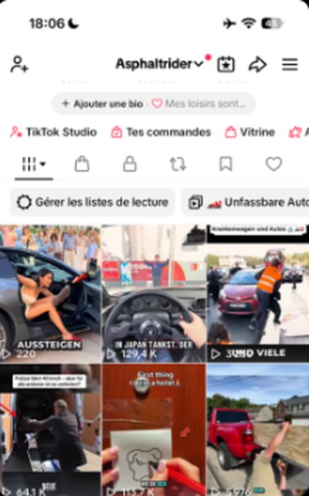 Profil TikTok d'Ahmad